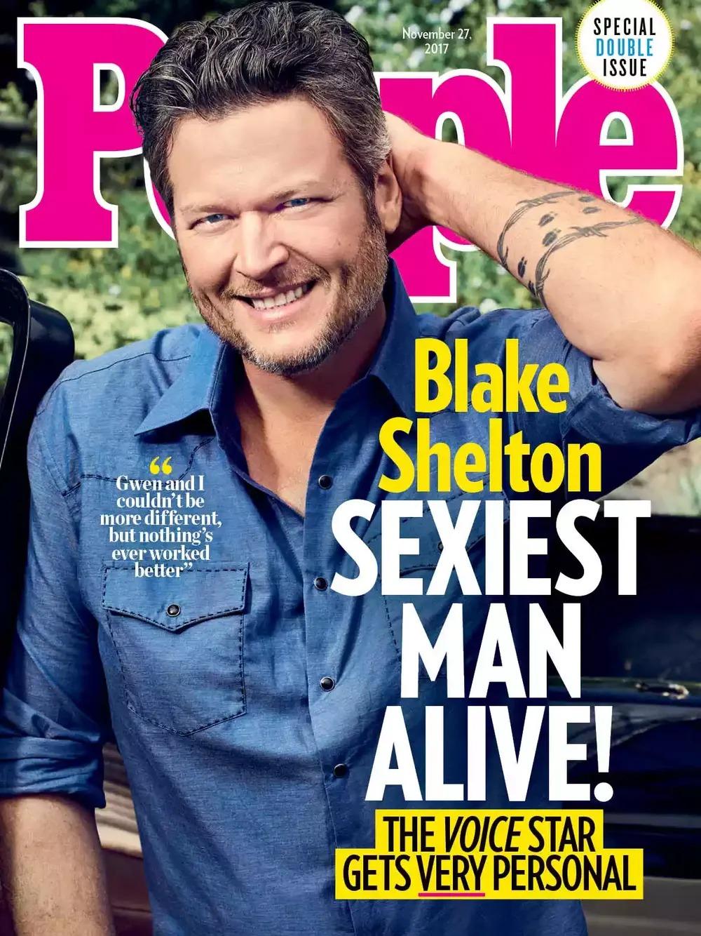 Capa da People com homem mais sexy de mundo em 2017: Blake Shelton