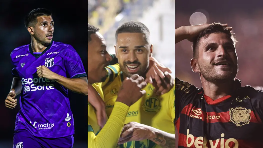 Fotos de jogadores do Ceará, Mirassol e Sport na Série B