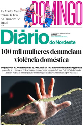 Capa da Edição do dia do jornal Diário do Nordeste