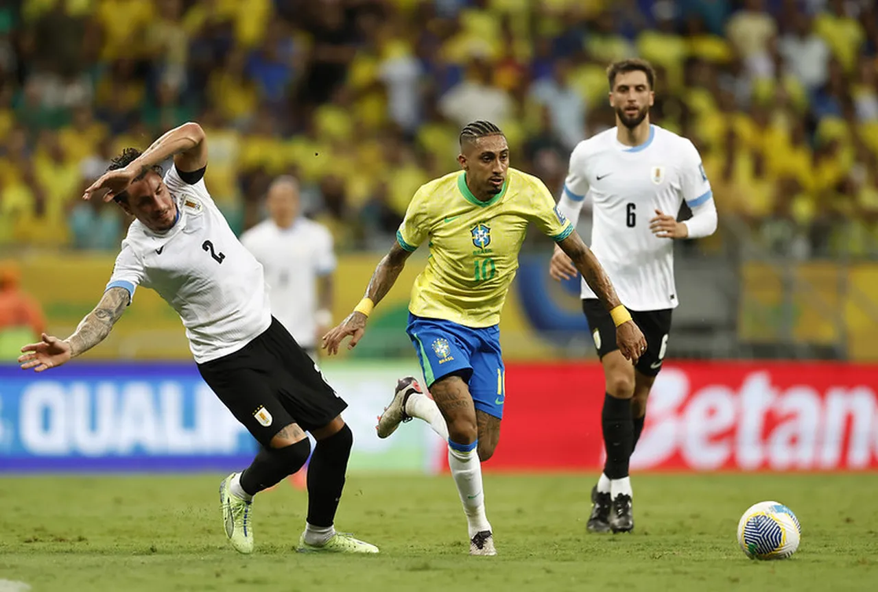 O Brasil empatou com o Uruguai em 1 a 1 em Salvador pelas Eliminatórias