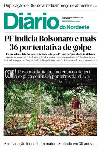 Capa da Edição do dia do jornal Diário do Nordeste