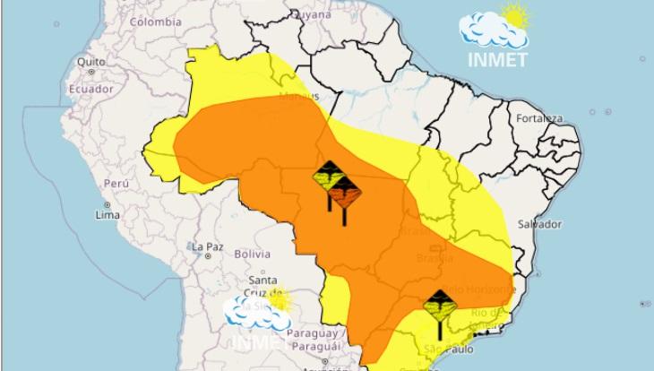 Área em amarelo é considerada com 