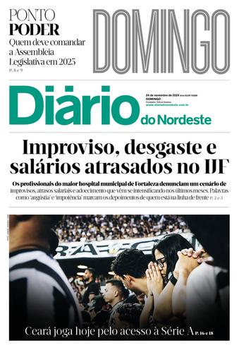 Capa da Edição do dia do jornal Diário do Nordeste