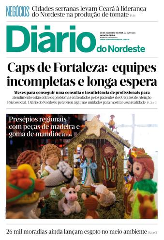 Capa da Edição do dia do jornal Diário do Nordeste