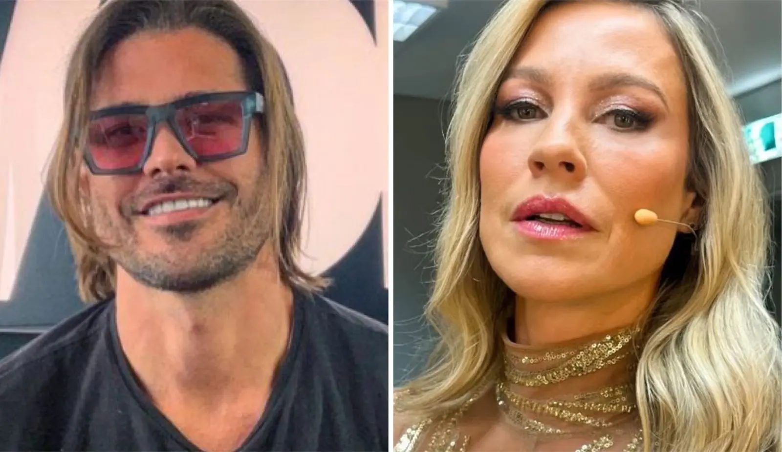 Dado Dolabella à esquerda e Luana Piovani à direita