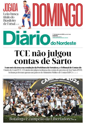 Capa da Edição do dia do jornal Diário do Nordeste