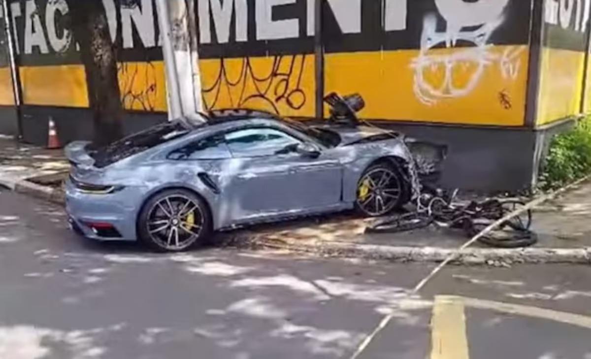 foto de porsche que atropelou ciclista em são paulo