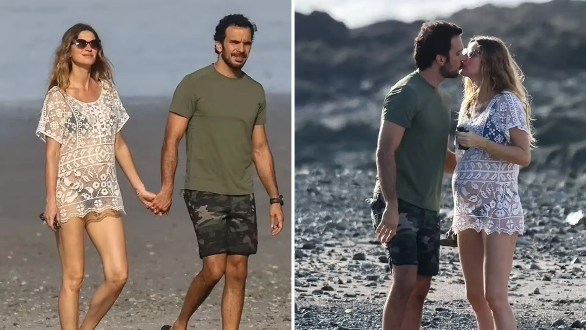 Gisele Bündchen exibe barriga no sexto mês de gestação com Joaquim Valente na Costa Rica