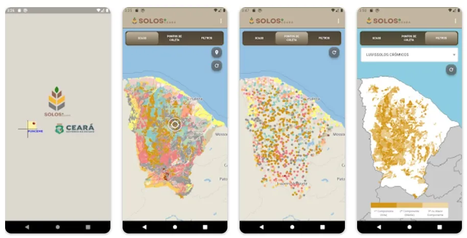 Interface do aplicativo permite navegação simples; basta escolher localidade ou posto de coleta para acessar as informações