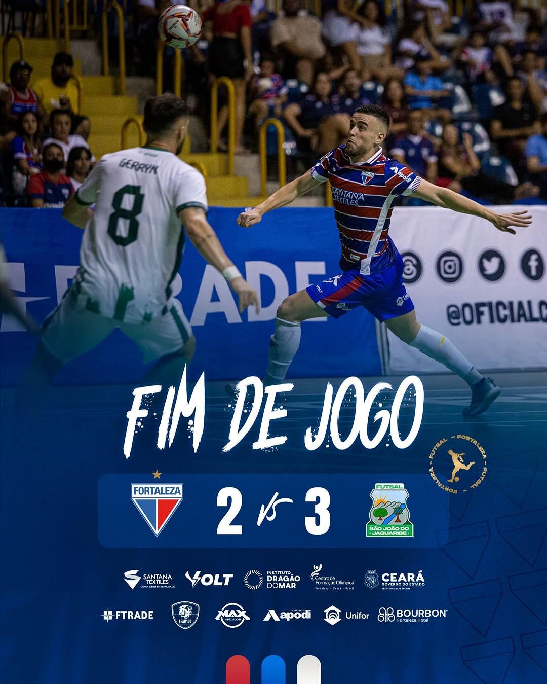São João do Jaguaribe vence o Fortaleza na ida da final do Campeonato Cearense de futsal