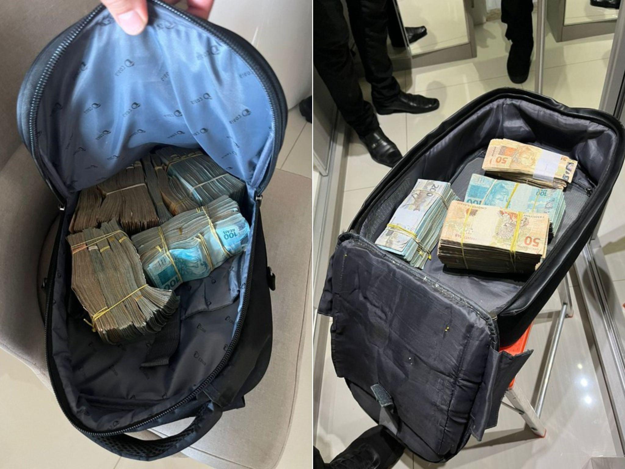 Dinheiro encontrado pela Operação Overclean da Polícia Federal
