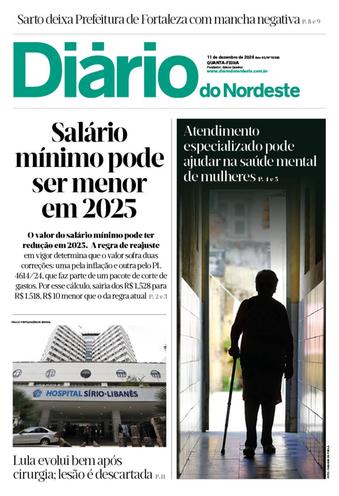 Capa da Edição do dia do jornal Diário do Nordeste