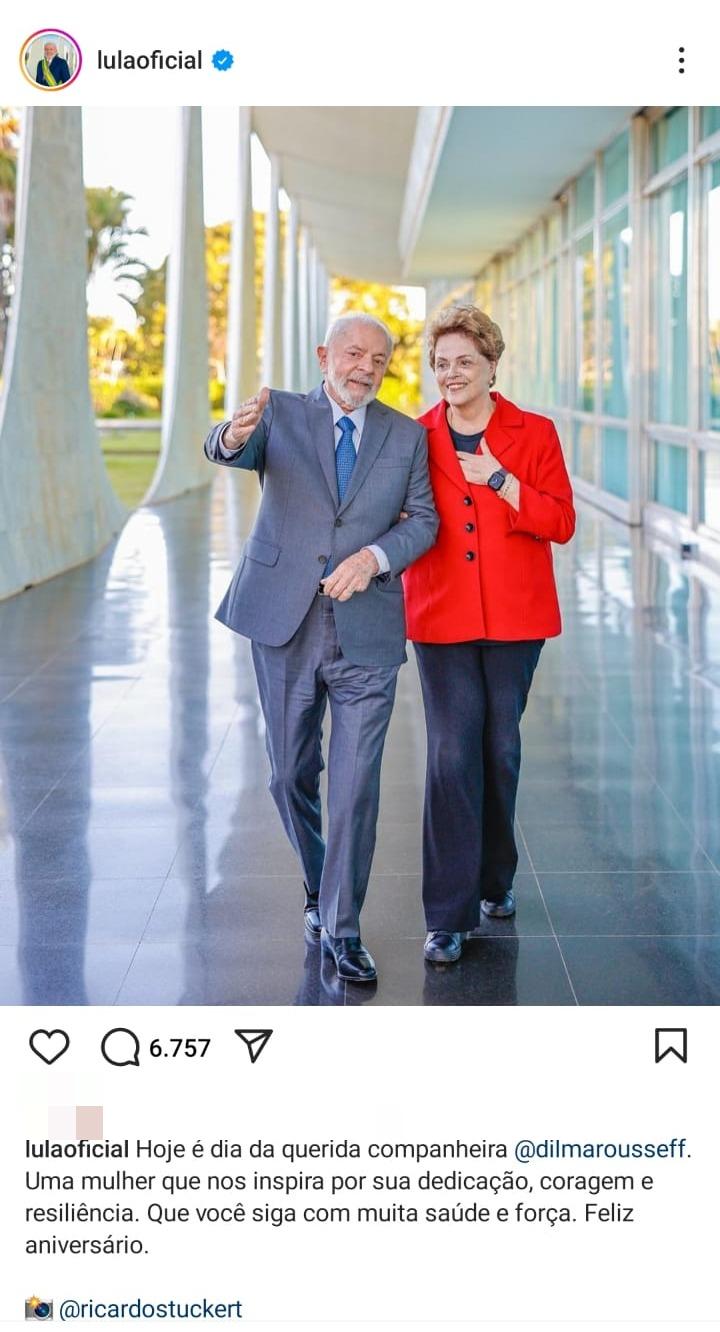 Lula e Dilma caminhando