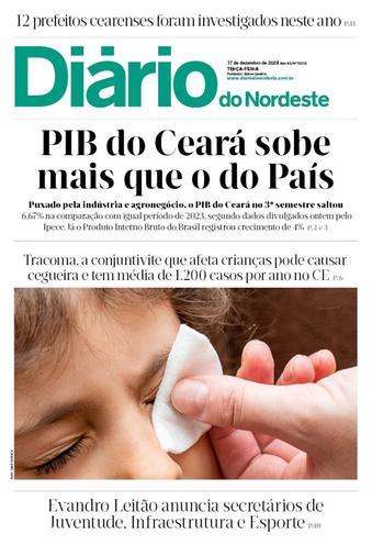 Capa da Edição do dia do jornal Diário do Nordeste