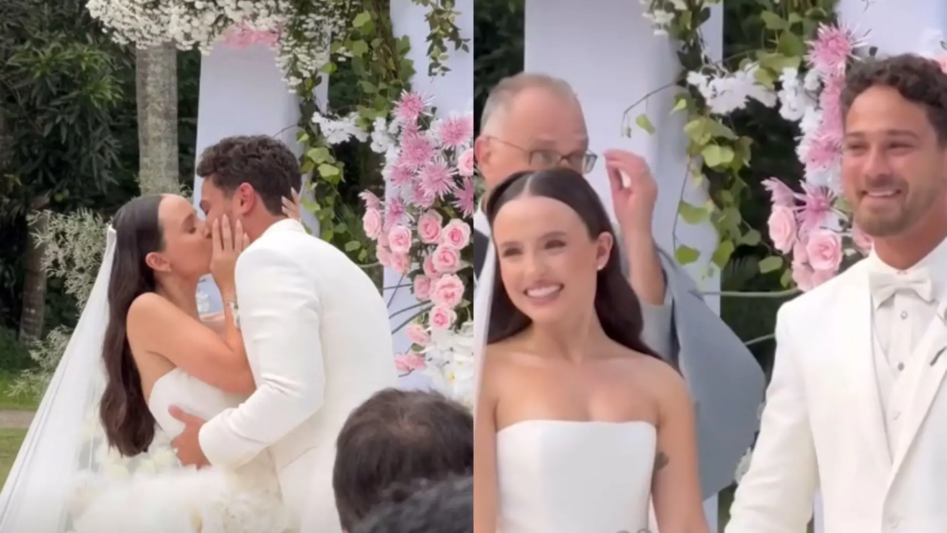 Imagens da terceira cerimônia de casamento da Larissa Manoela com seu marido no RJ