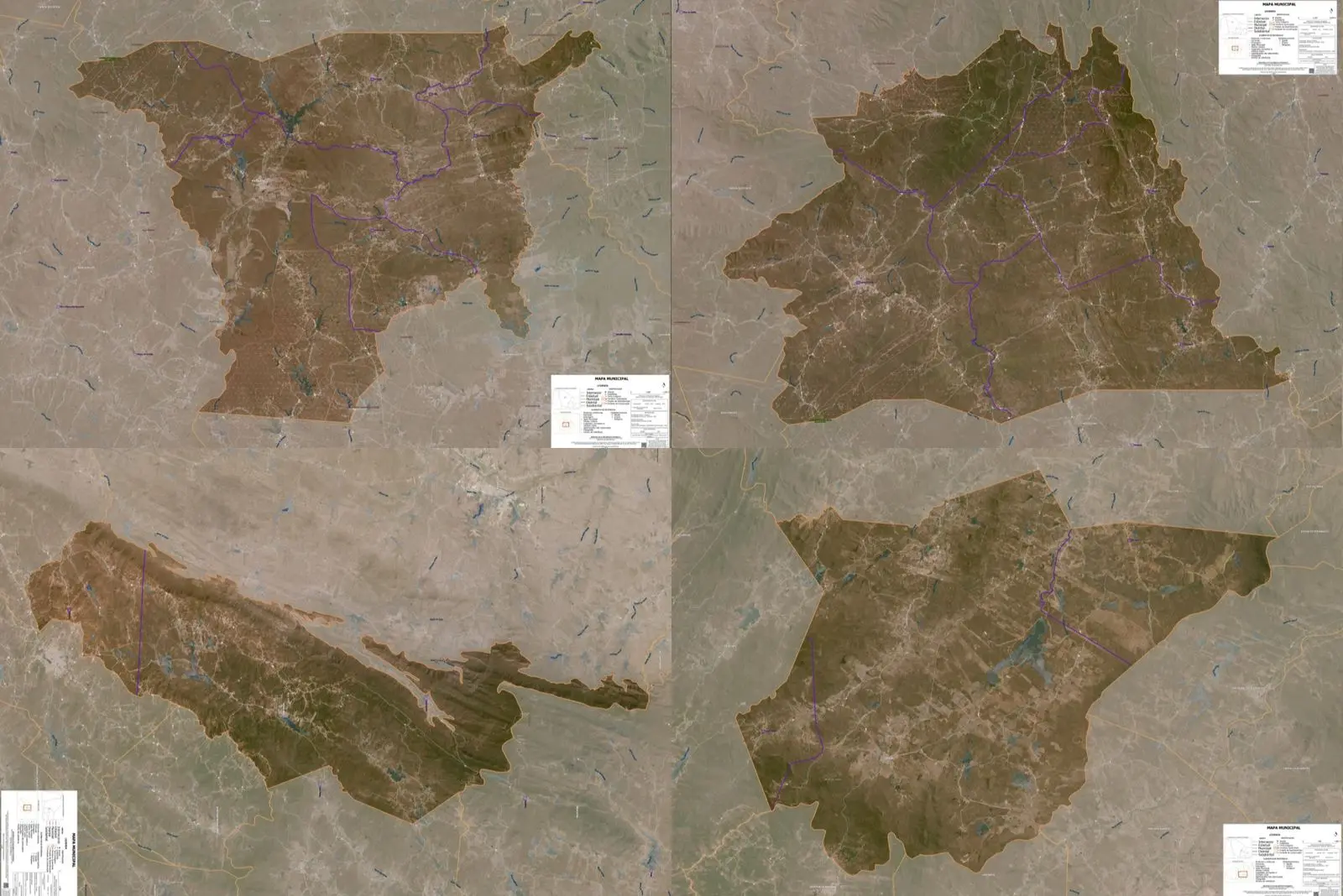 Mapas atualizados de quatro cidades do Ceará