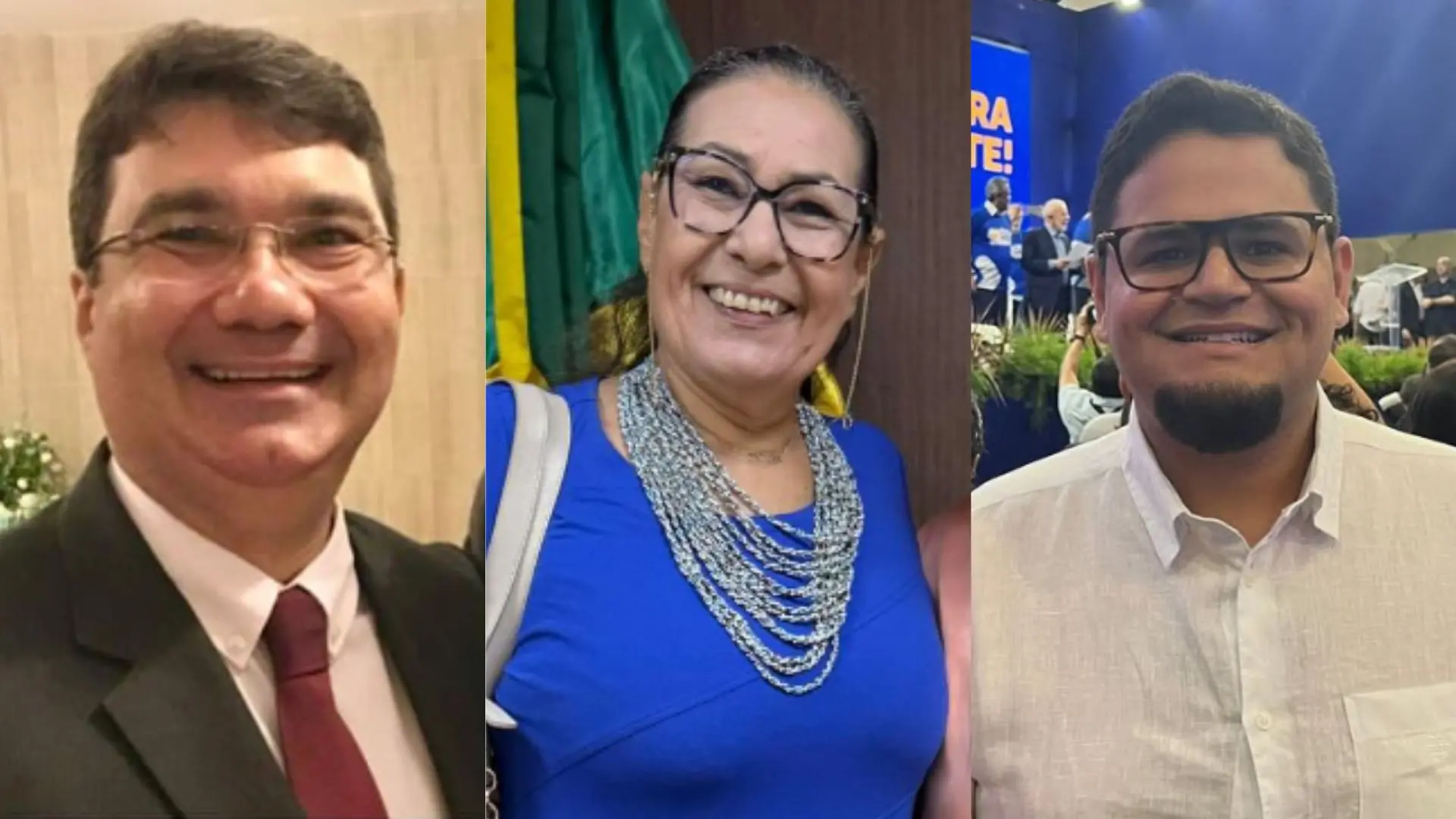 João Vicente Leitão, Fátima Bandeira e Jonas Dezidoro