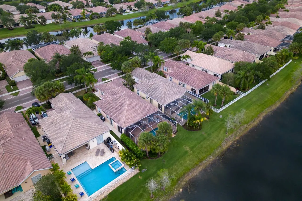 Vista aérea de loteamento de luxo