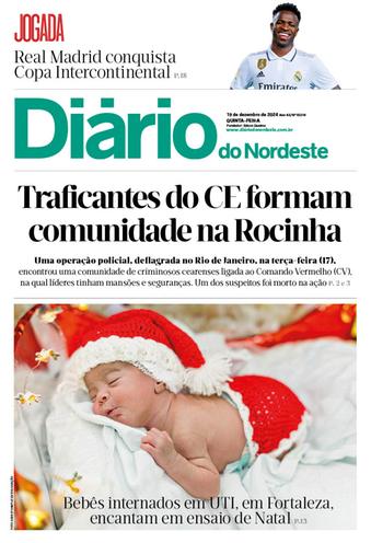 Capa da Edição do dia do jornal Diário do Nordeste