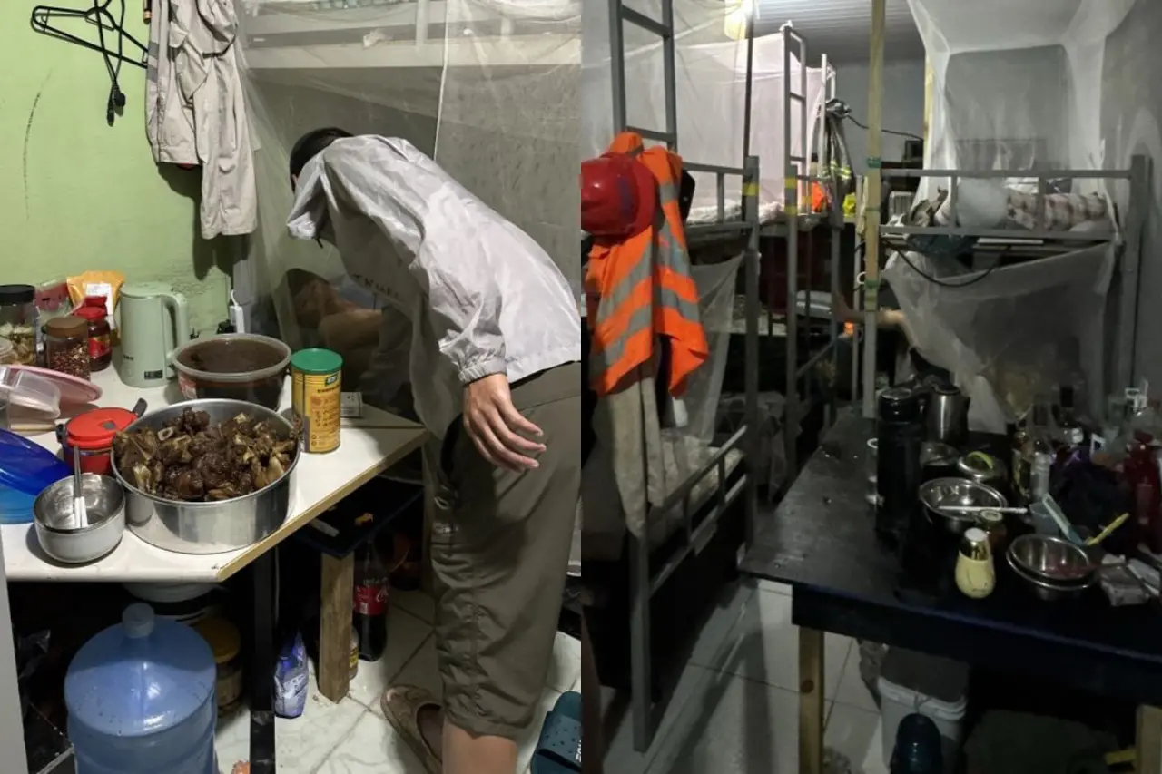 Fotos de inspeção em canteiro de obras da BYD que identificaram trabalho análogo a escravidão