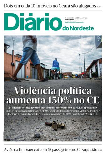 Capa da Edição do dia do jornal Diário do Nordeste