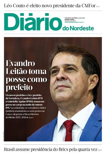 Capa da Edição do dia do jornal Diário do Nordeste