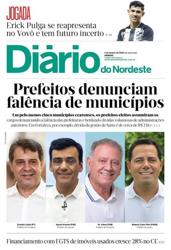 Capa da Edição do dia do jornal Diário do Nordeste