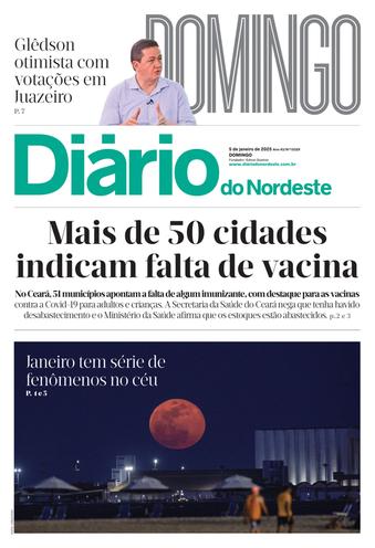 Capa da Edição do dia do jornal Diário do Nordeste