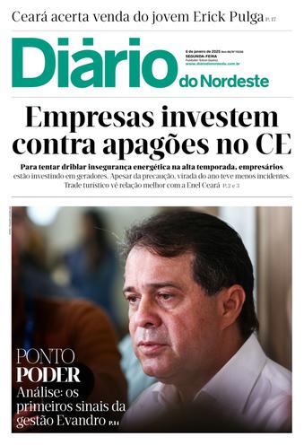 Capa da Edição do dia do jornal Diário do Nordeste