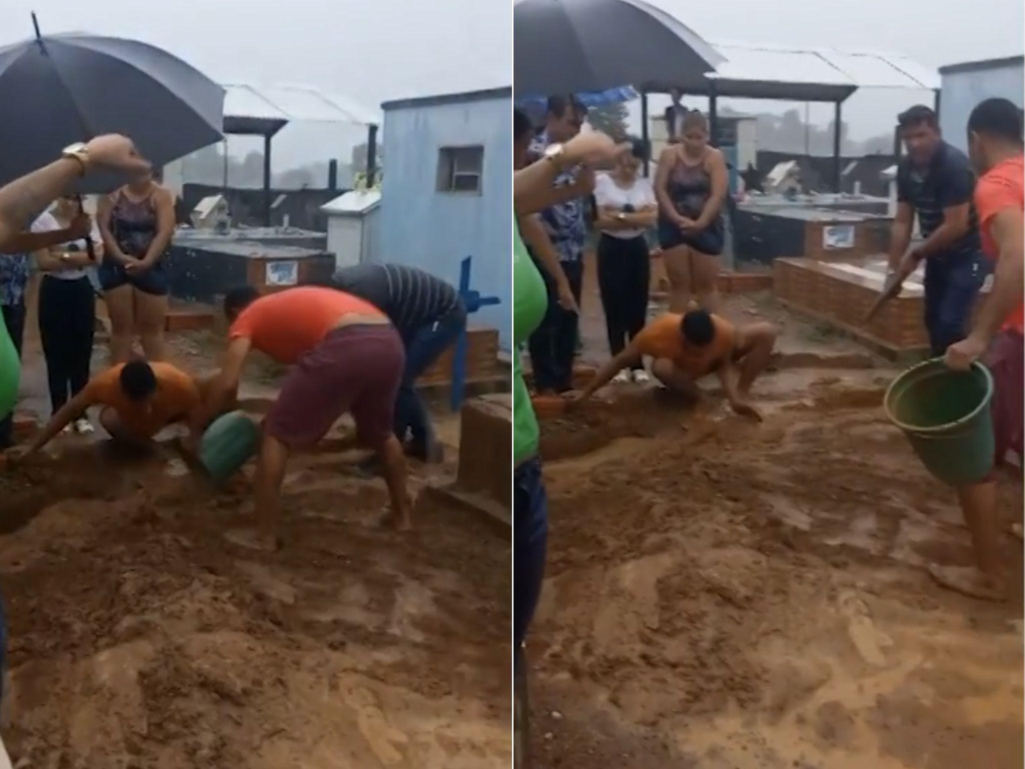 Familiares finalizaram o enterro em Miranorte (TO) sem ajuda de coveiro