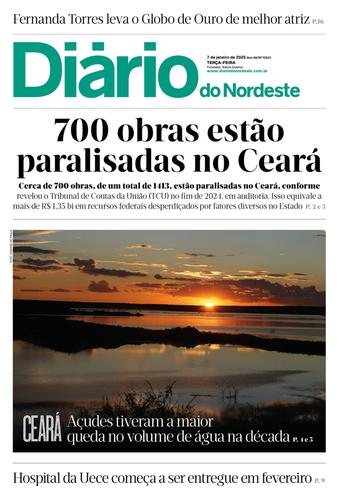 Capa da Edição do dia do jornal Diário do Nordeste