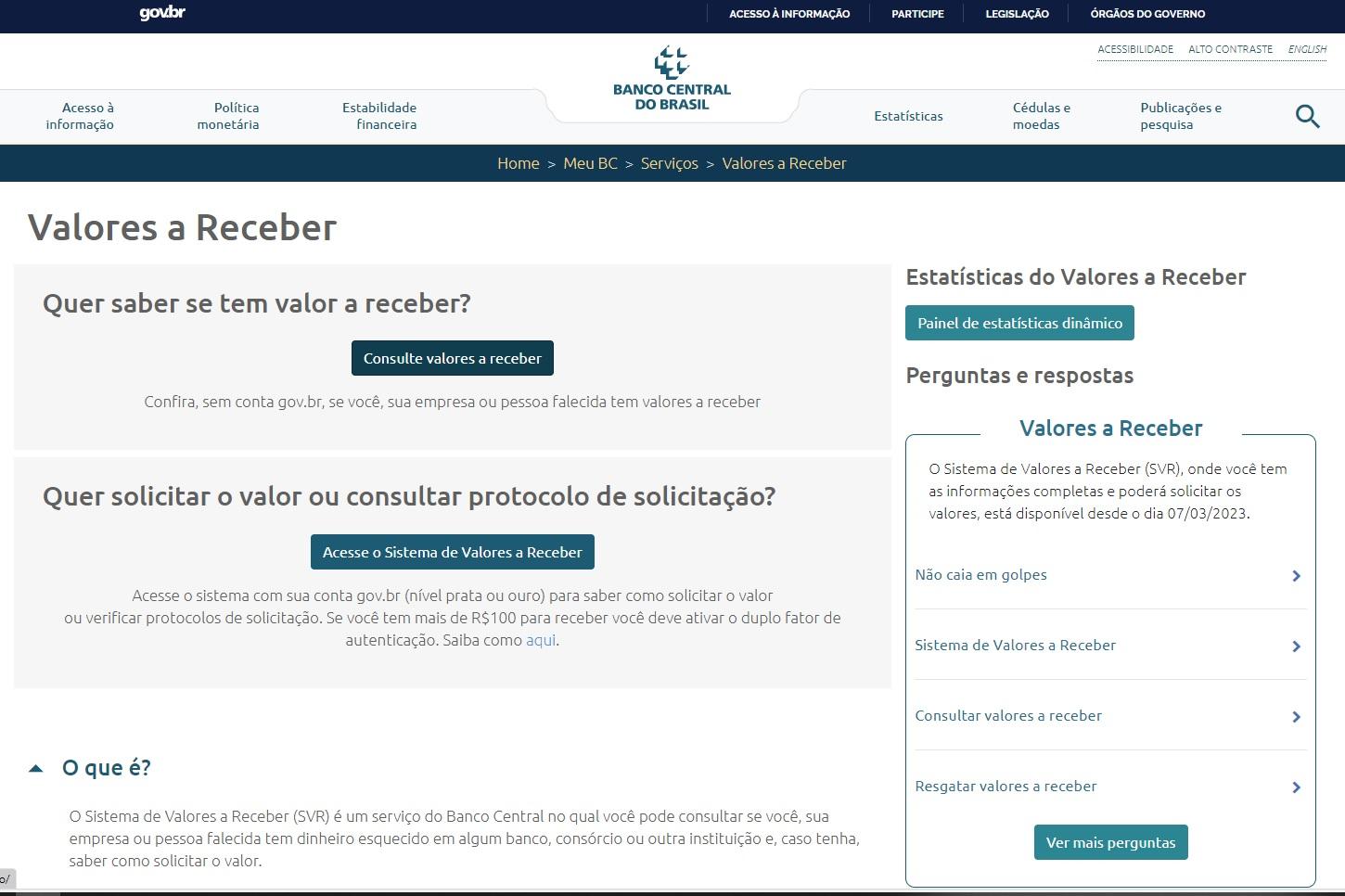 Site para consultar valores