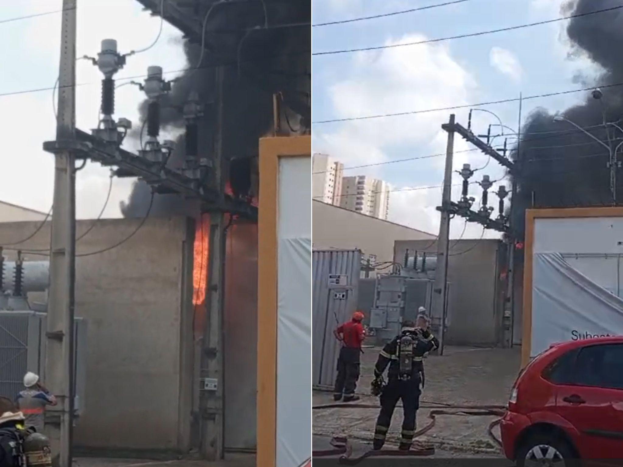 Corpo de Bombeiros atuou no local para conter as chamas