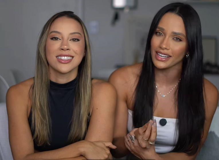 Captura de tela de vídeo de apresentação das cearenses Renata e Eva, do BBB 25