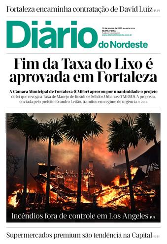 Capa da Edição do dia do jornal Diário do Nordeste