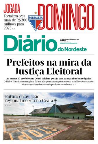 Capa da Edição do dia do jornal Diário do Nordeste