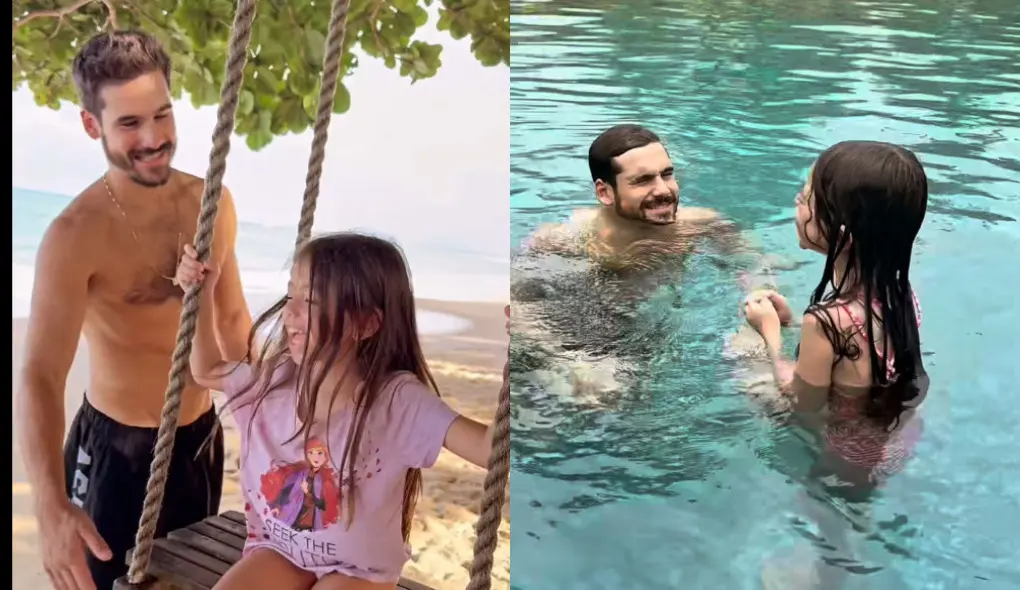 O casal e a filha da apresentadora aproveitaram o dia em Porto Seguro, na Bahia