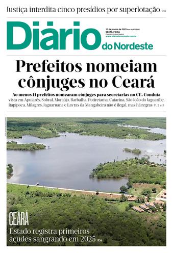 Capa da Edição do dia do jornal Diário do Nordeste