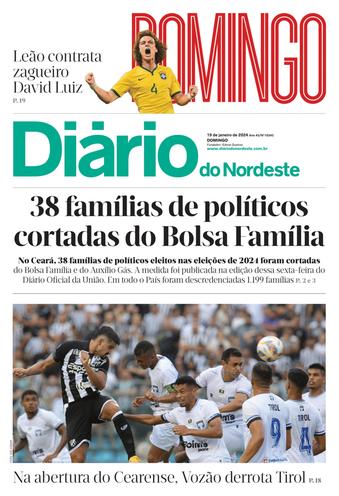 Capa da Edição do dia do jornal Diário do Nordeste