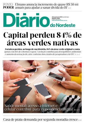 Capa da Edição do dia do jornal Diário do Nordeste