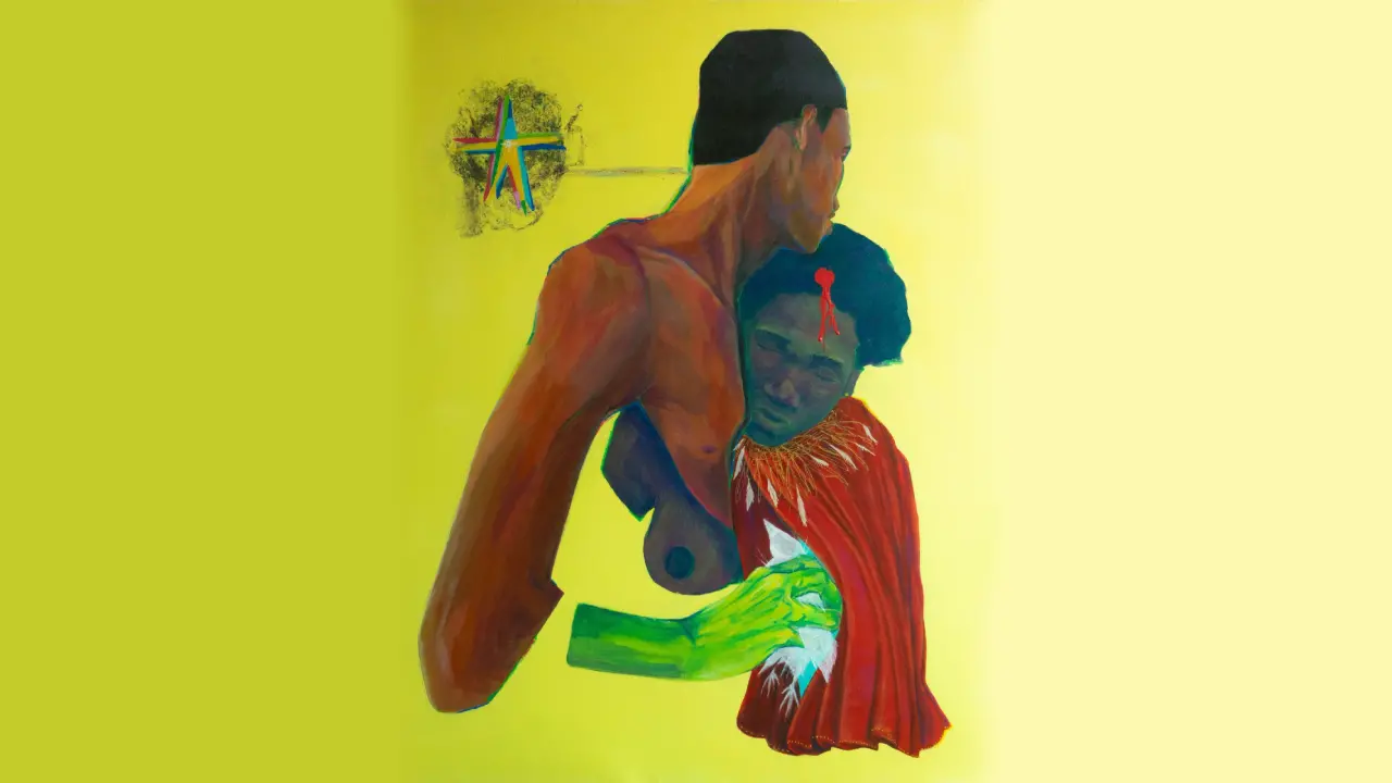 Quadro artístico intitulado Cura