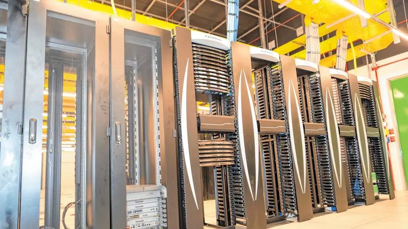 Foto do data center da empresa Angola Cables, em Fortaleza