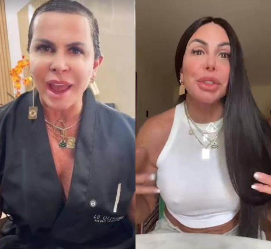 Gretchen exibiu na internet os cabelos curtinhos