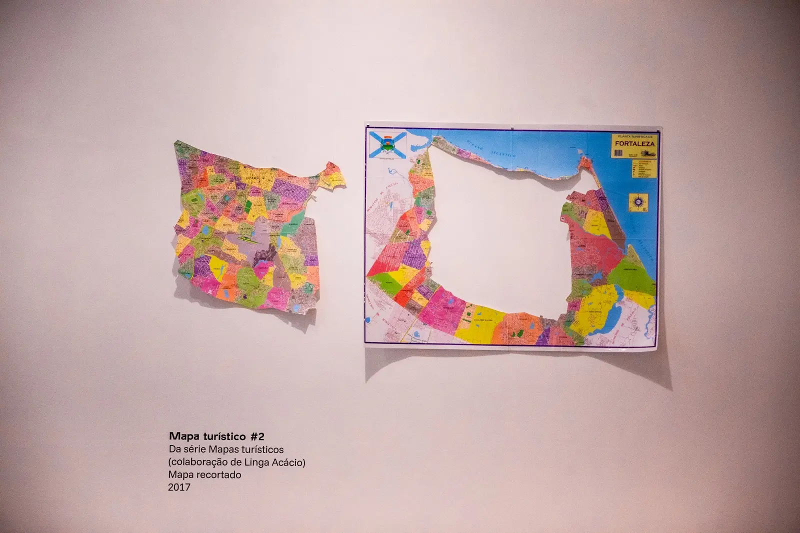 A obra 'Mapa turístico #2' foi elaborada em parceria com a artista Linga Acácio