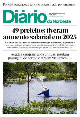 Capa da Edição do dia do jornal Diário do Nordeste