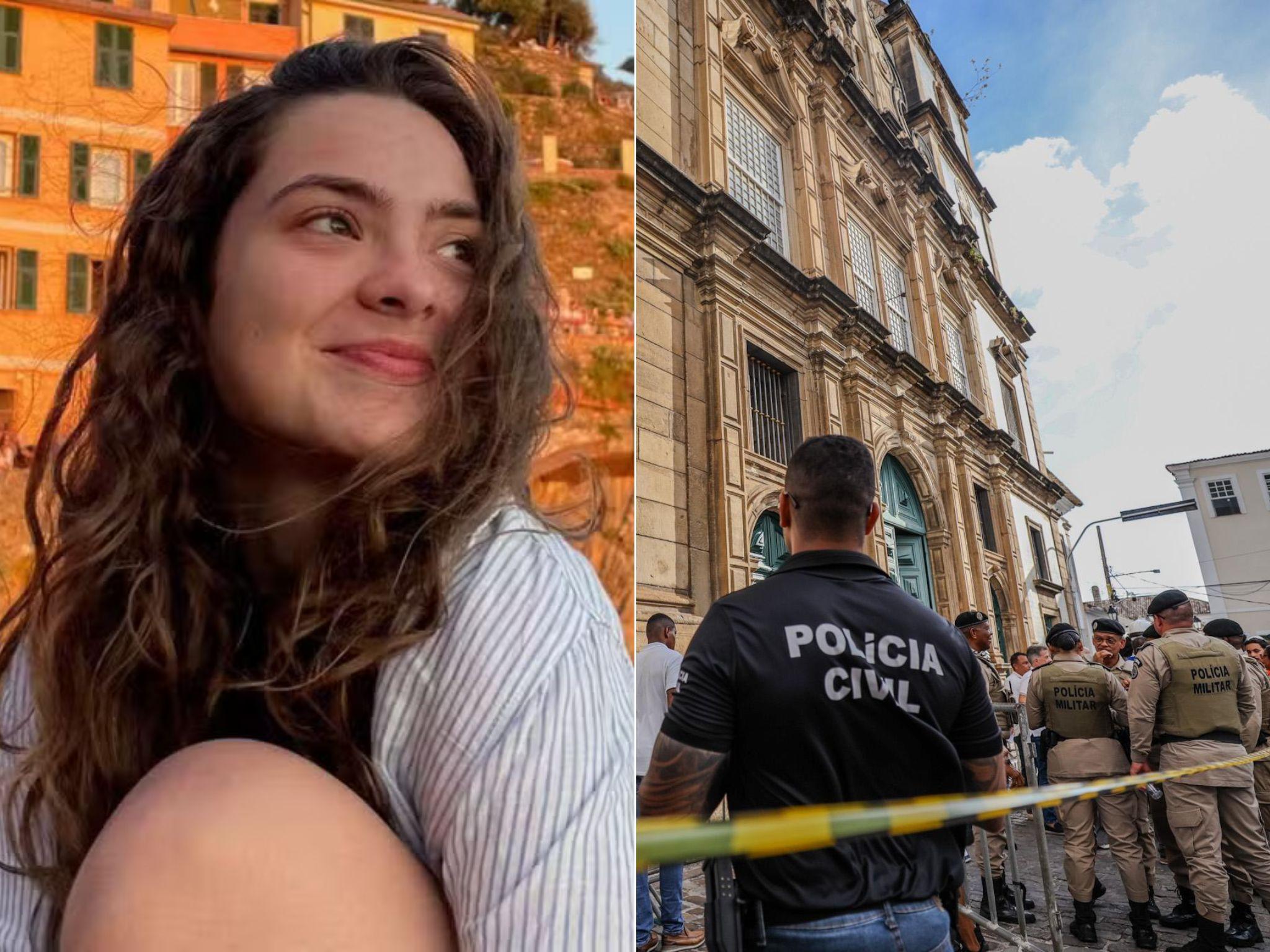 Giulia Panchoni Righetto estava visitando a igreja de ouro quando o teto da basílica desabou