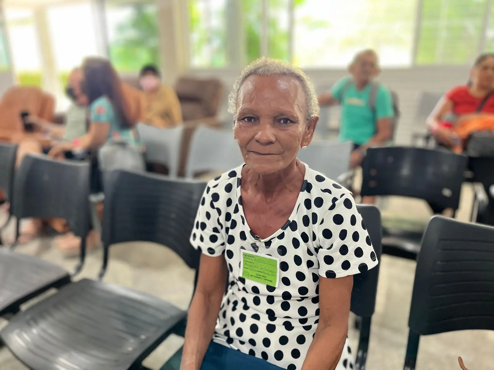 Uma das pacientes impactadas pela ação do Circo Celestia com a Casa Vida, Lúcia Feliciana