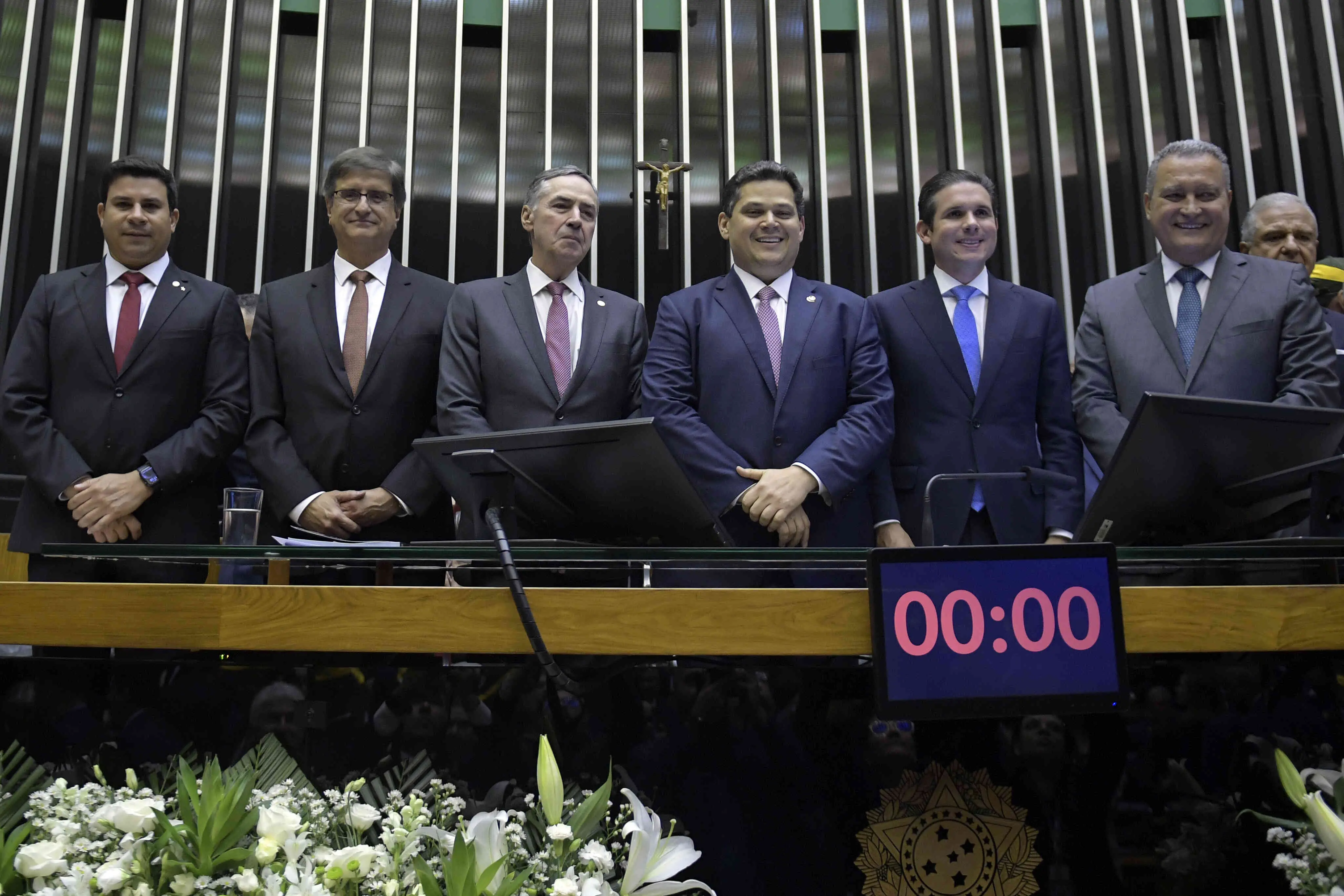 Presidente dos Poderes da República no Plenário do Senado