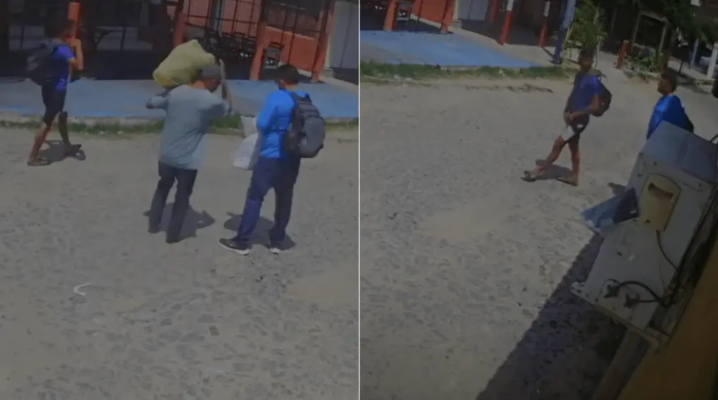 Homens foram flagrados juntos por câmeras antes do crime