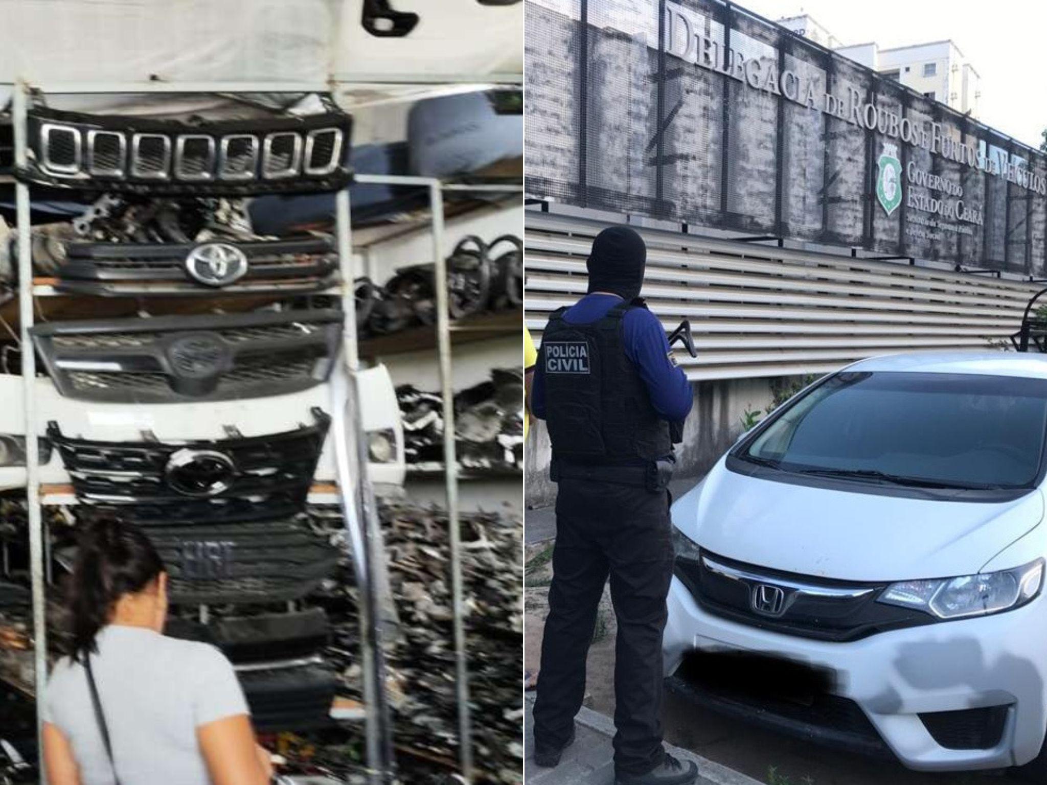 Estabelecimento comercial no Centro da cidade vendia peças de veículos roubados, segundo a Polícia Civil